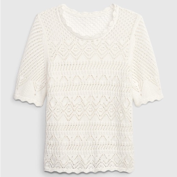 GAP Tops - Gap crochet white top | 100% cotton sweater top
